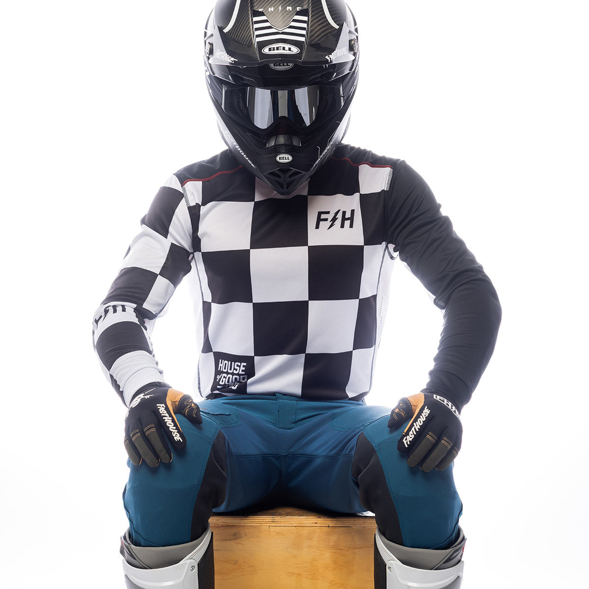 Sanguaro Gibson Jersey - White/Black | FASTHOUSE — vista 5