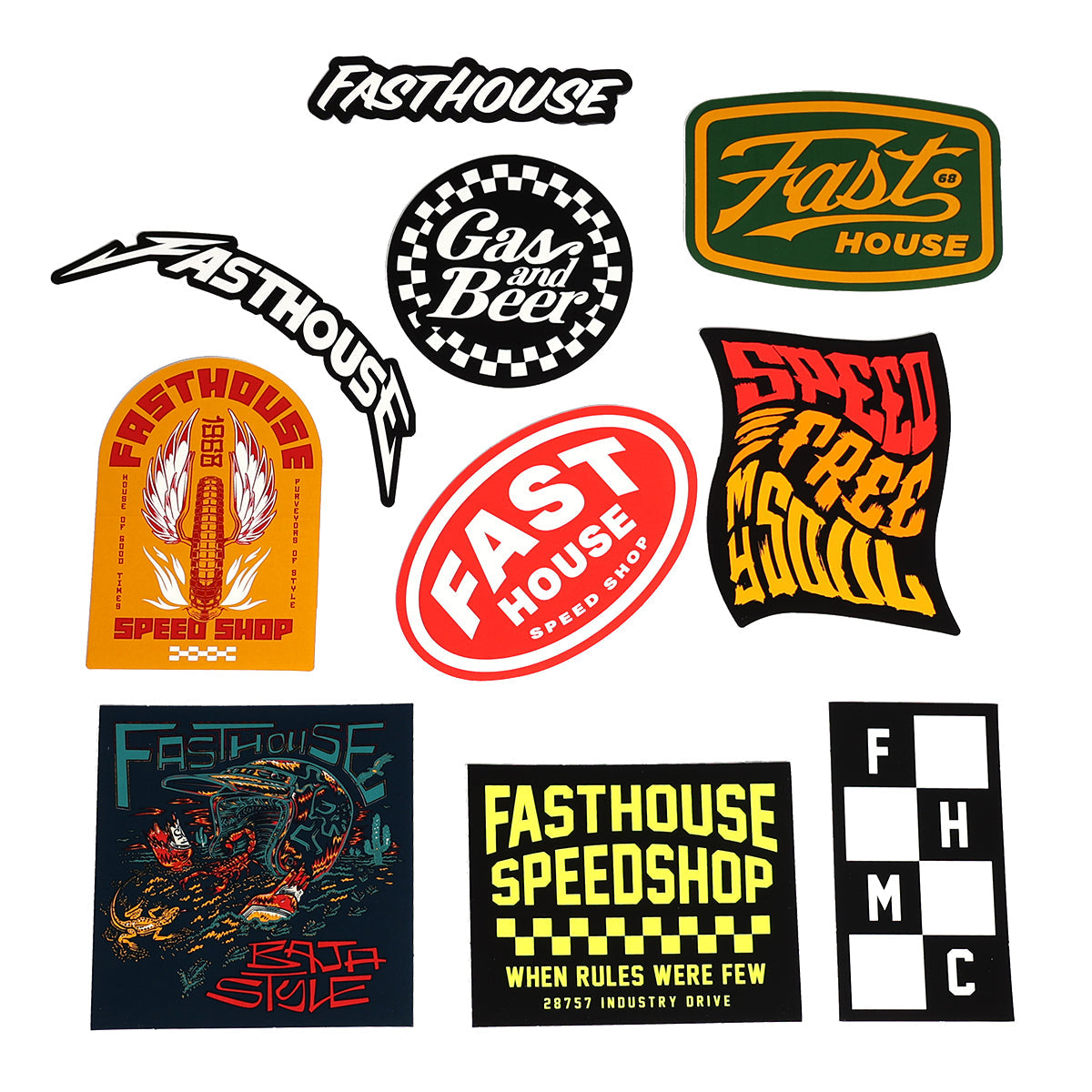 FASTHOUSE Fall 24 Decal - 10 Pack