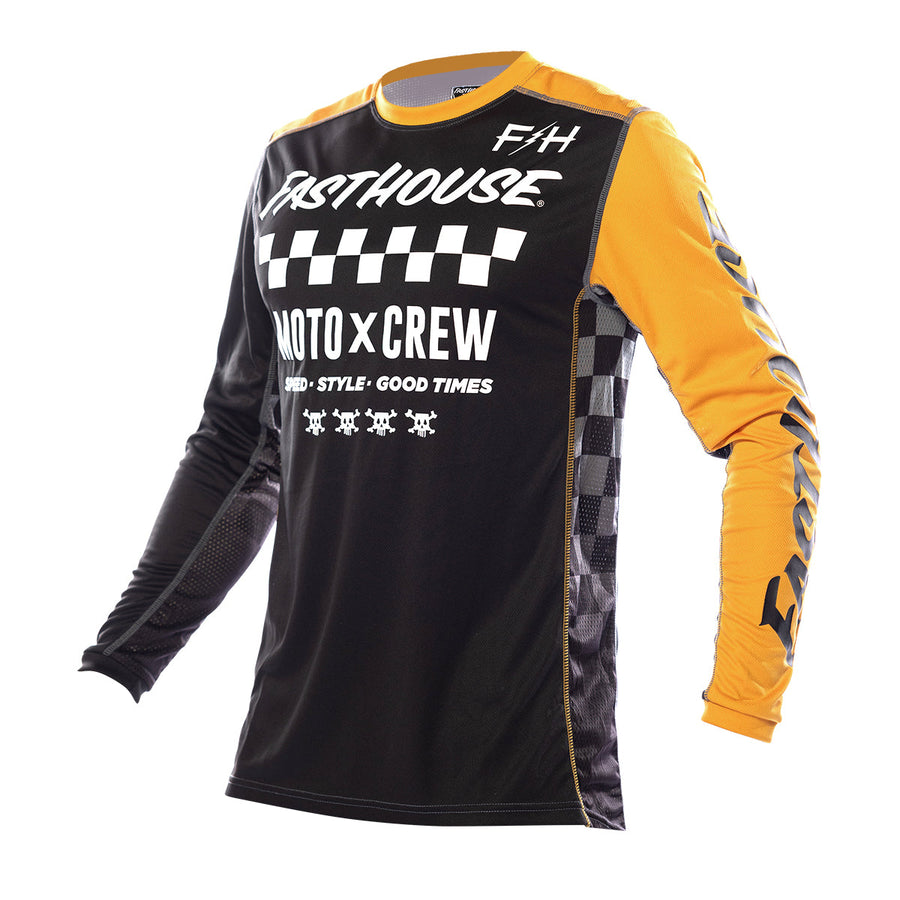 Fasthouse Grindhouse Alpha Jersey – Black / Amber — vista 1