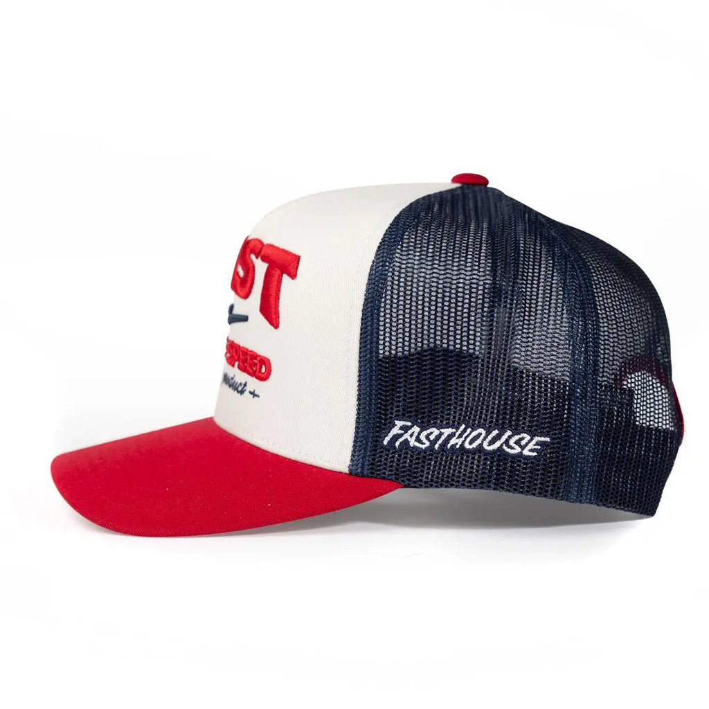 Fasthouse House of Speed Hat Off White / Red