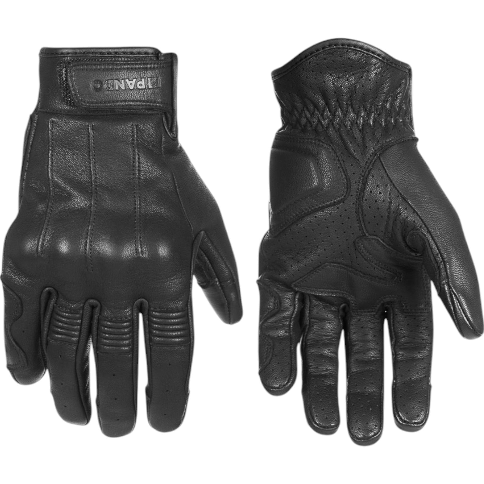 PANDO MOTO IVY BLACK – Leather Summer Motorcycle Gloves