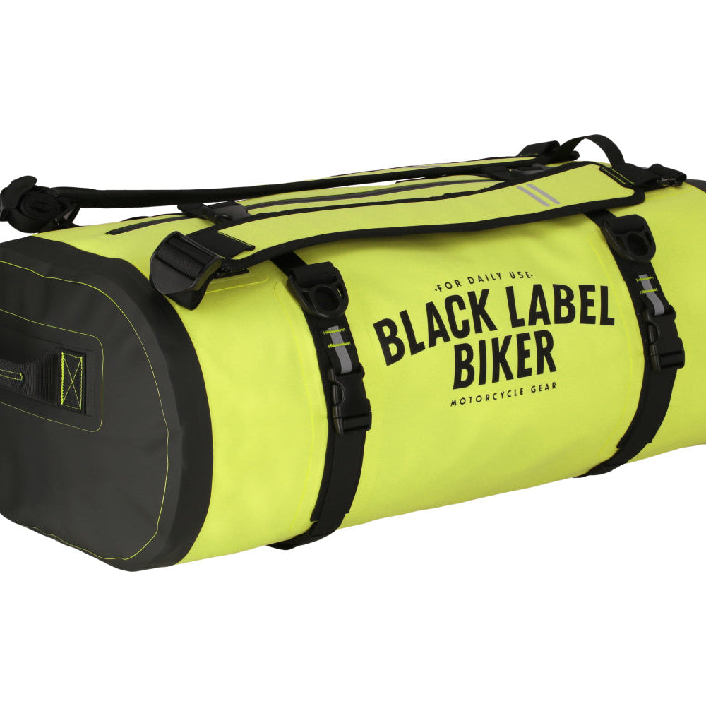 Black Label Biker Overlander Dry Bag/Backpack 65L - Verde Limón — vista 3