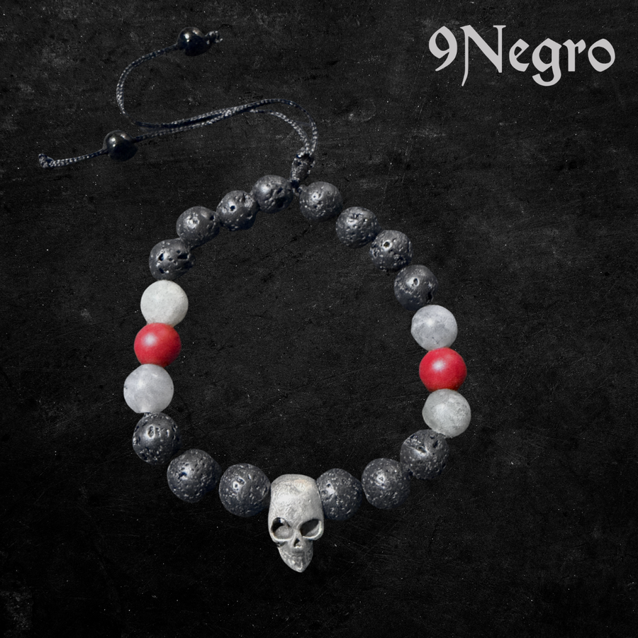 3 - Pulsera de Plata .925 y Piedra natural | 9 Negro
