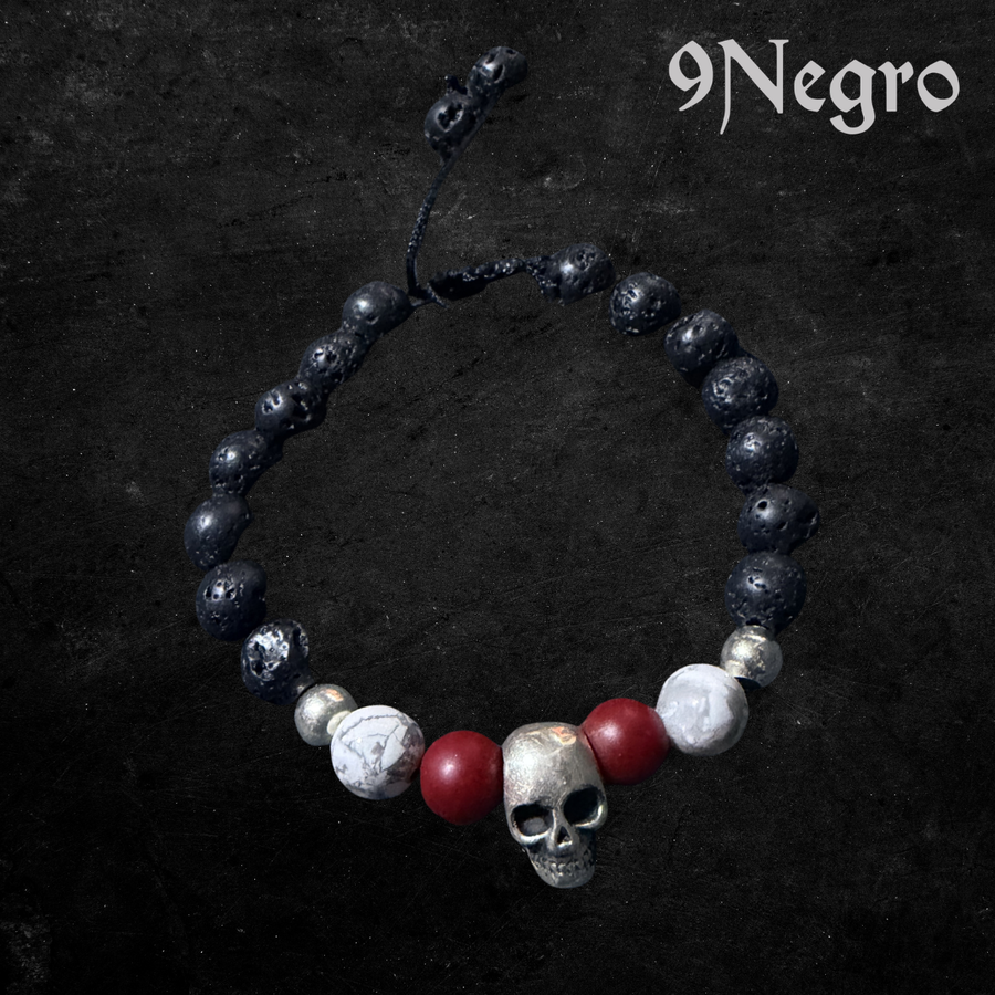 5 - Pulsera de Plata .925 y Piedra natural | 9 Negro