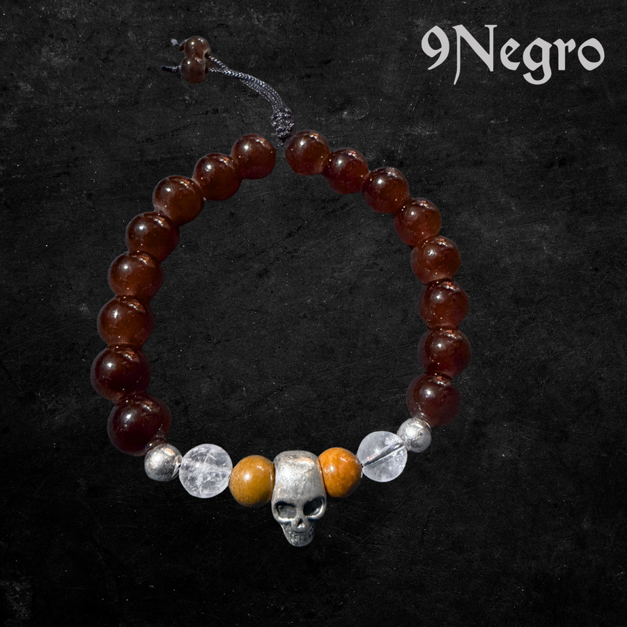 8 - Pulsera de Plata .925 y Piedra natural | 9 Negro