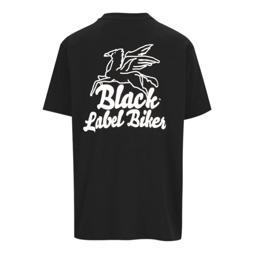 Black Label Biker Pegasus T-Shirt – Black