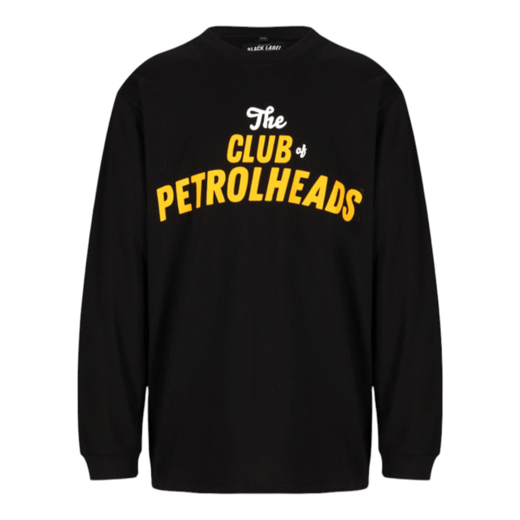 Black Label Biker Petrolheads Club Long Sleeve Tee – Black