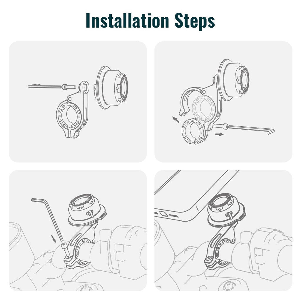 QM01 Handlebar Mount – Soporte Magnético para Manillar