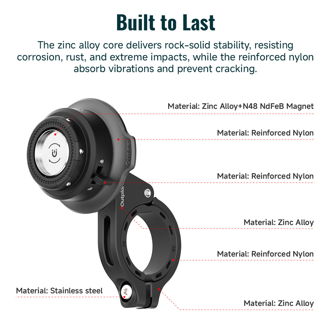 QM01 Handlebar Mount – Soporte Magnético para Manillar de Outplorer — vista 5