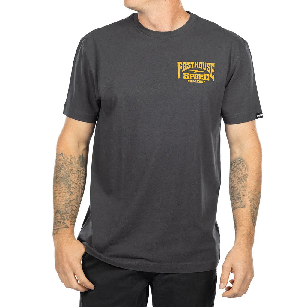 Fasthouse Record Tee Graphite Black
