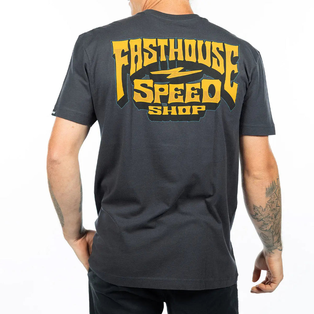 Fasthouse Record Tee Graphite Black