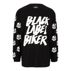 Black Label Biker Skulls Long Sleeve Tee – Black