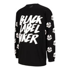 Black Label Biker Skulls Long Sleeve Tee – Black