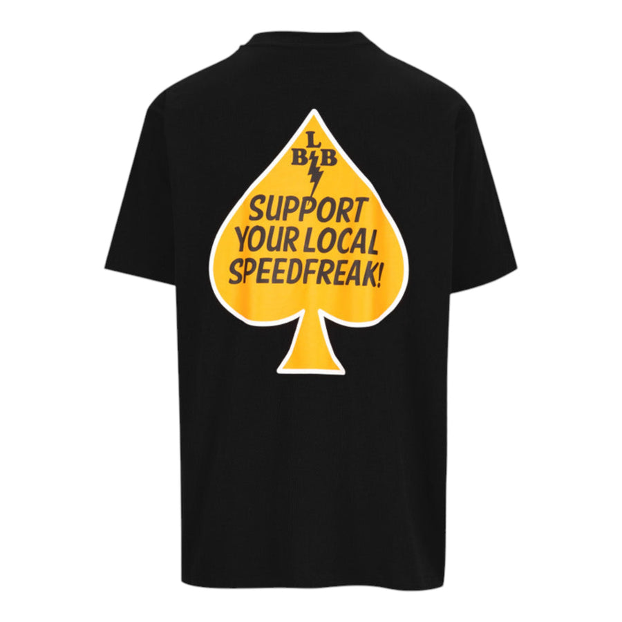 Black Label Biker Pine Yellow T-Shirt – Black — vista 1