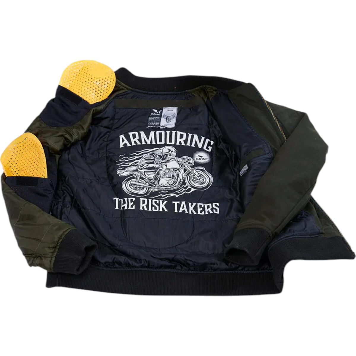 SA1NT Armoured Bomber Jacket - Olive — vista 5