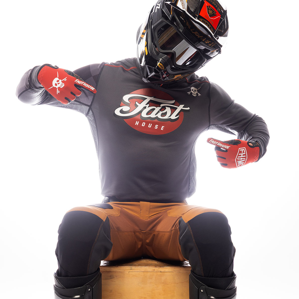 Sanguaro Tasker Jersey - Charcoal | FASTHOUSE — vista 2