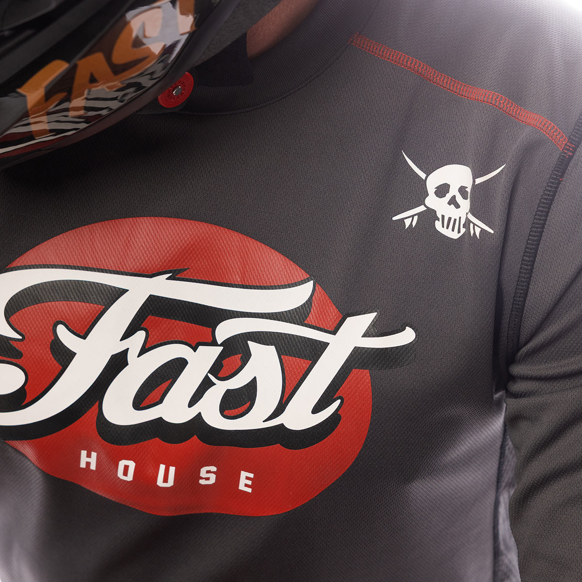 Sanguaro Tasker Jersey - Charcoal | FASTHOUSE — vista 3