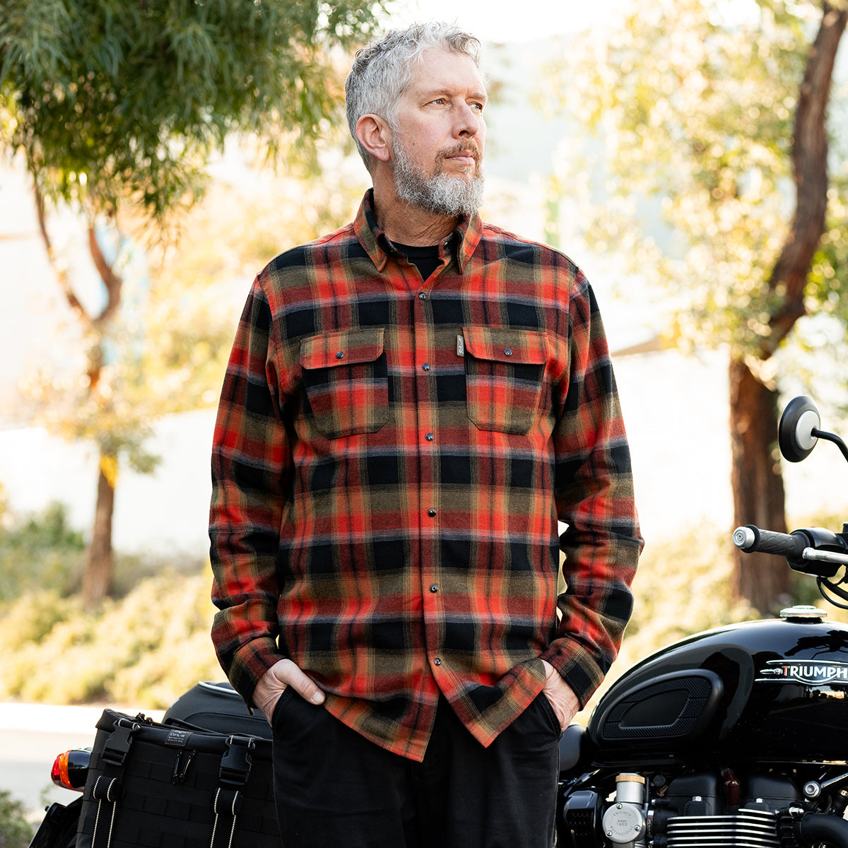 Biltwell Hi-Test Flannel – Rust Plaid