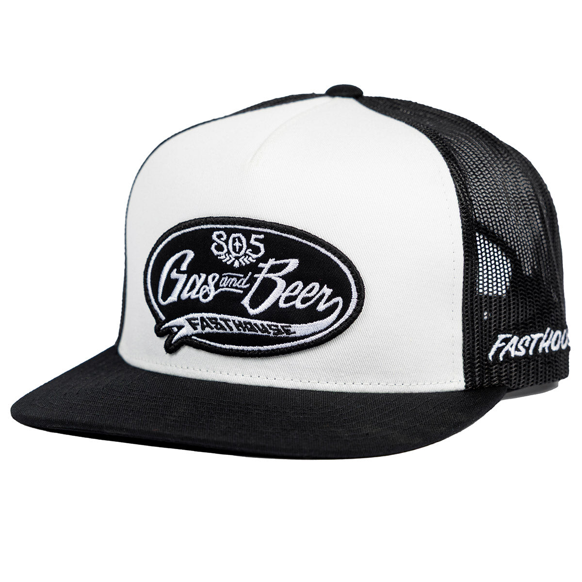 Fasthouse 805 Taproom Trucker Hat – White / Black — vista 1