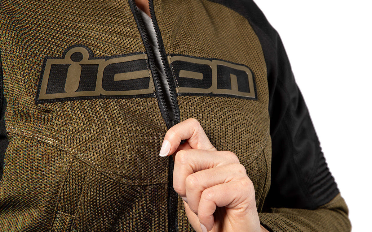 Icon Women's Overlord 3 Mesh - Green de ICON Motorsports — vista 4