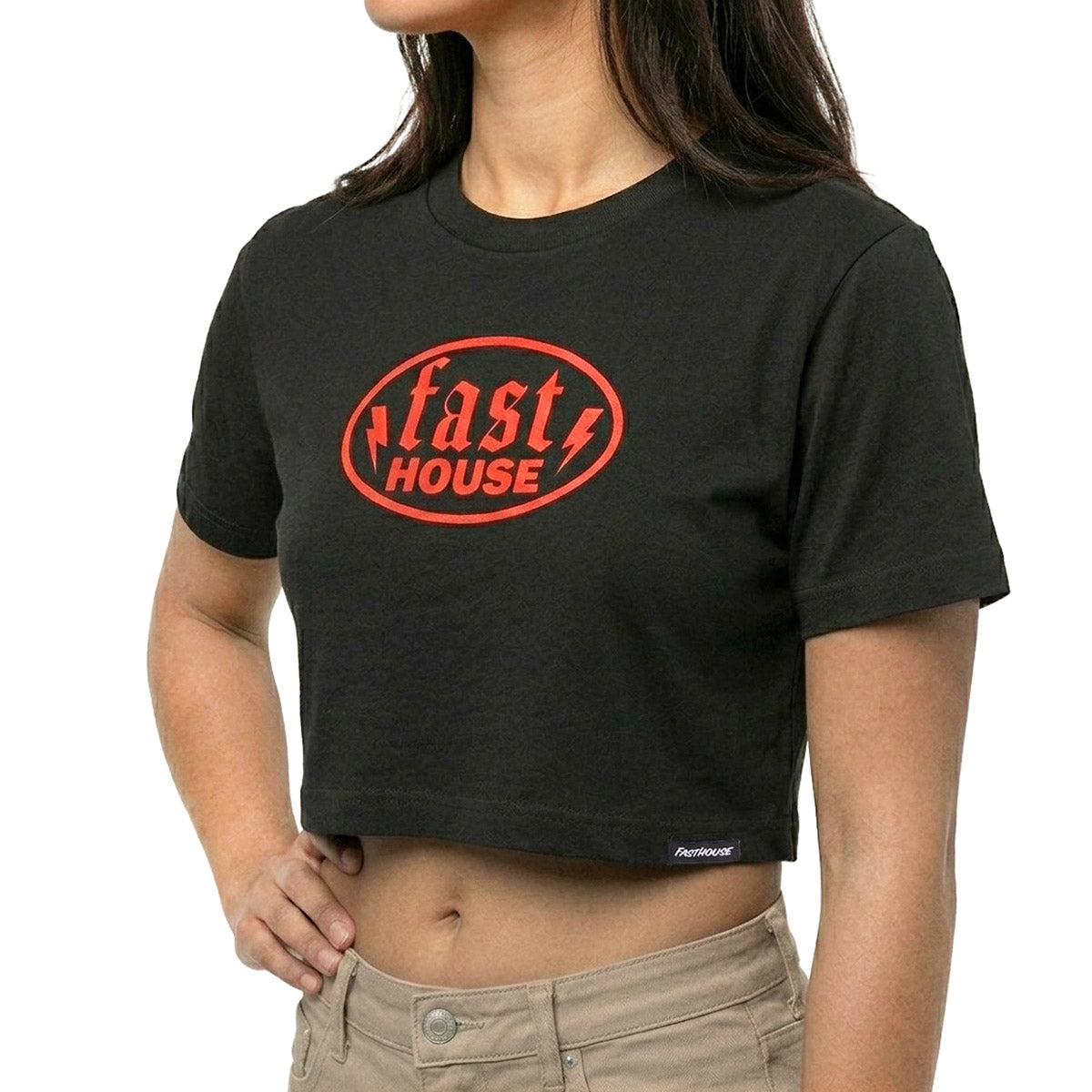 Fasthouse Strut Women's Crop Tee – Black