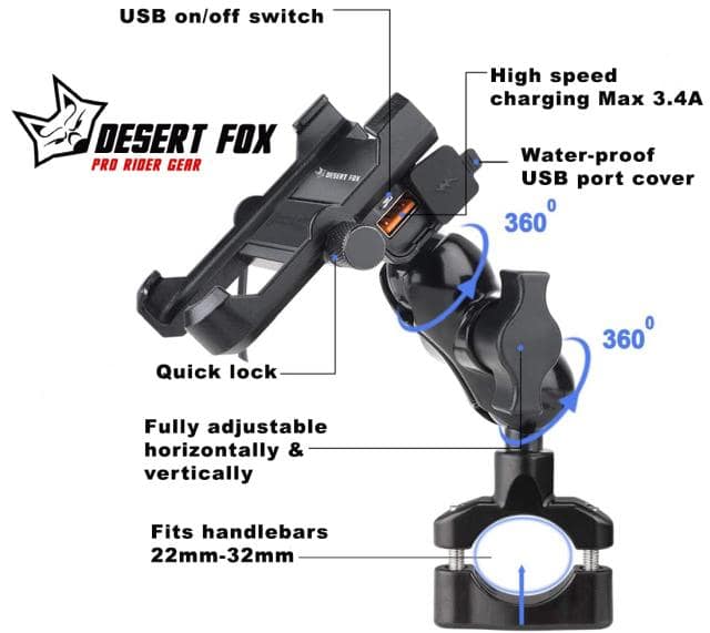 bike-handlebar-mobile-phone-holder-USB-charger