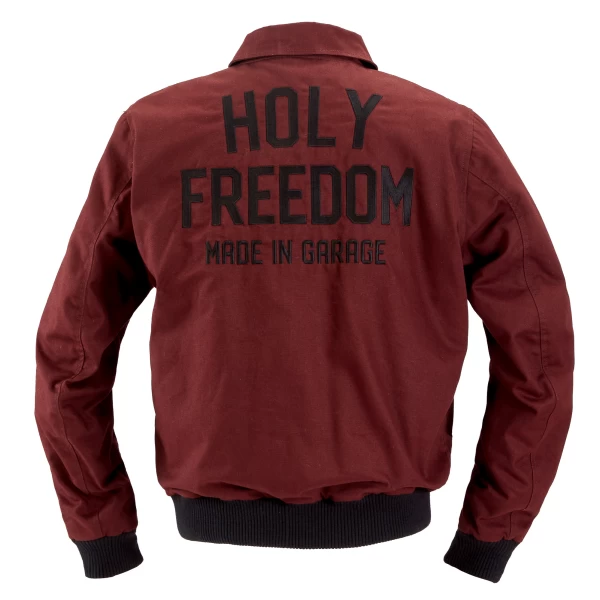 Holyfreedom Burgundy Bomber Jacket — vista 1