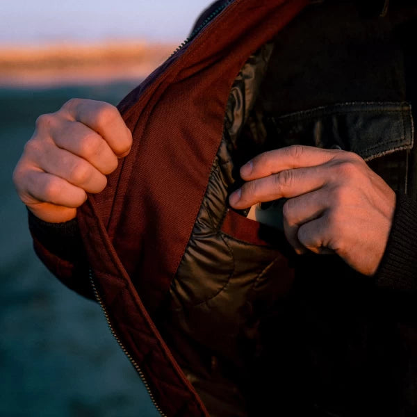 Holyfreedom Burgundy Bomber Jacket