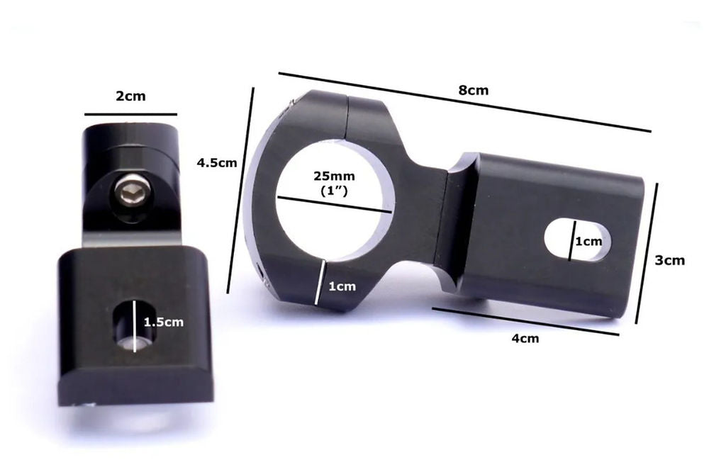 SERCOMOTO Abrazadera de 360° para montaje de Faros Auxiliares (25mm) — vista 3