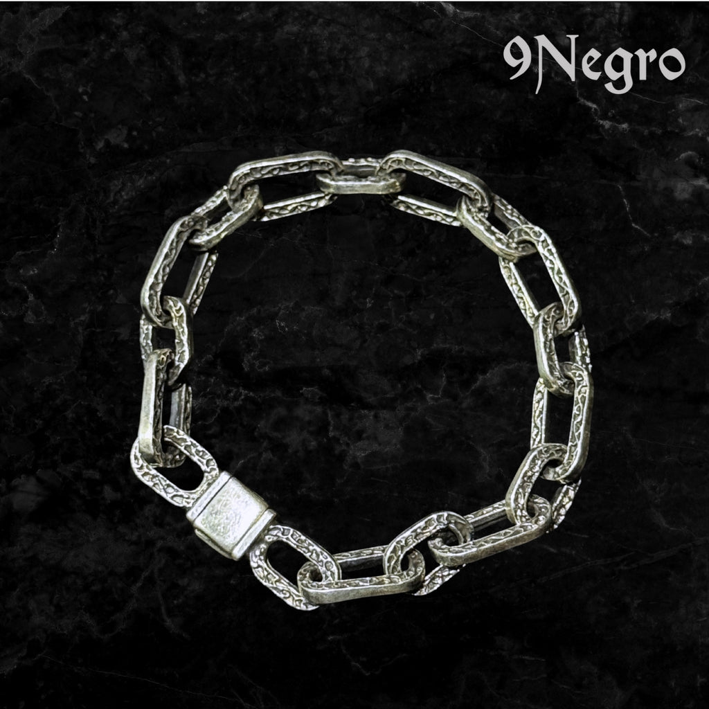 Pulsera Eslabón 9 – Plata .925 | 9 Negro