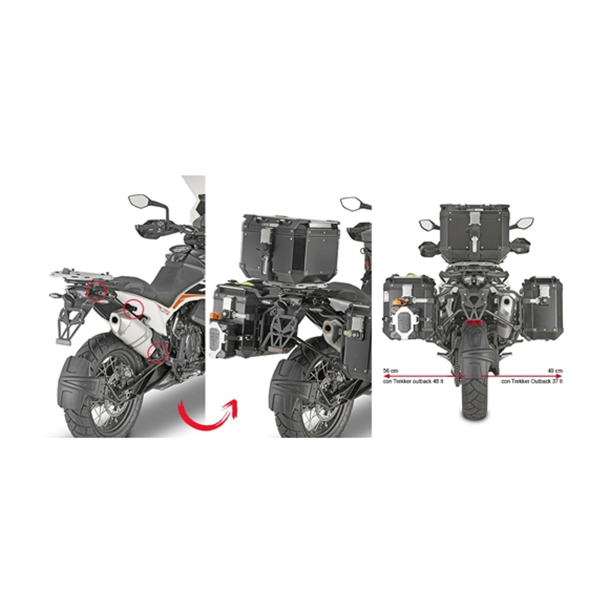 GIVI PLOR7710CAM Soportes para Maletas KTM 790/890 Adventure — vista 2
