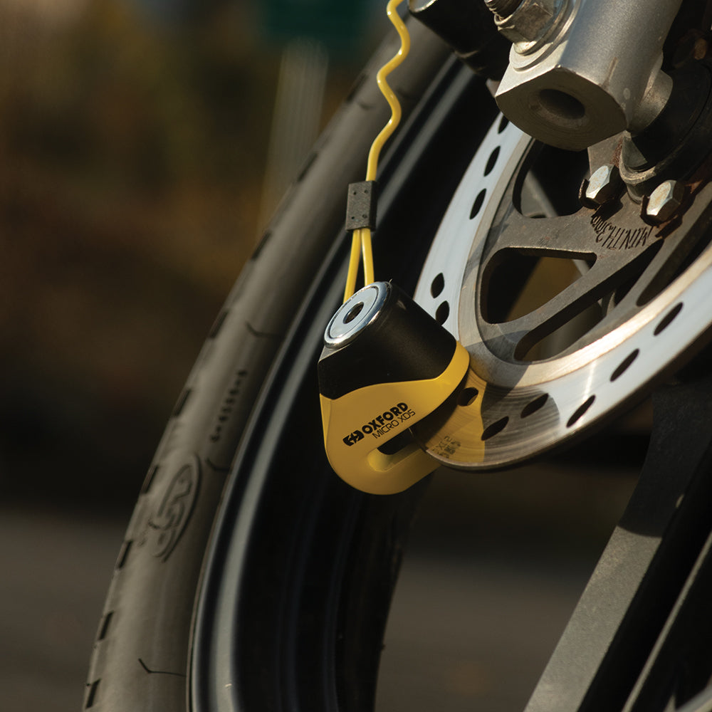 Oxford Micro XD5 Disc Lock Yellow / Black — vista 4