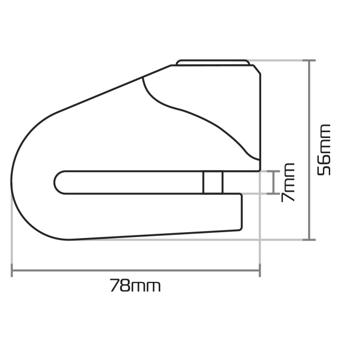 Oxford Quartz XA10 Alarm Disc Lock — vista 3