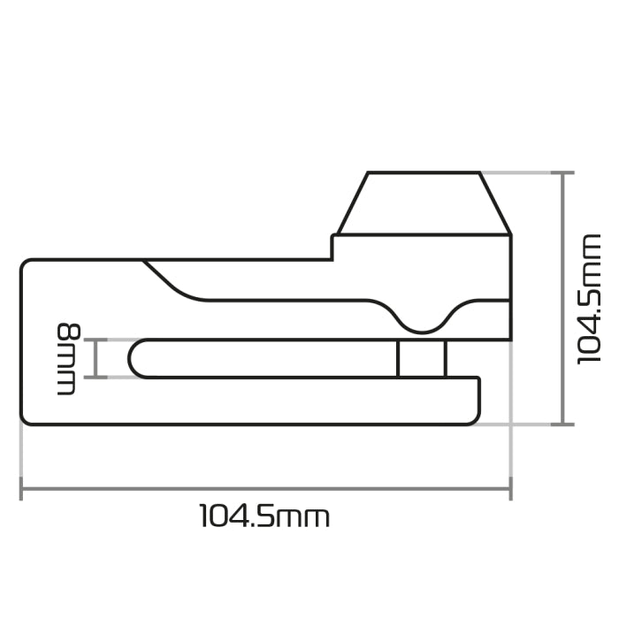 Oxford Titan 10mm Pin Disc Lock Black
