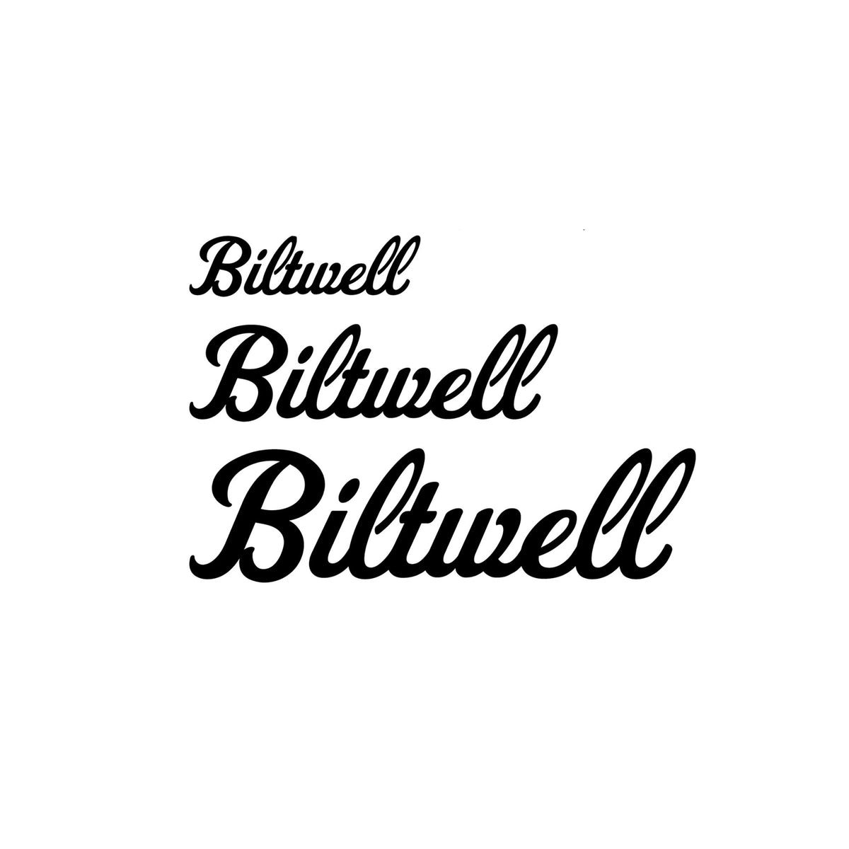 Biltwell Script Logo Die Cut Stickers – Black 12"