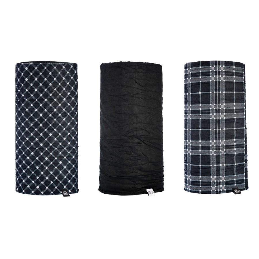 Oxford Comfy 3-Pack – Black / White Tartan