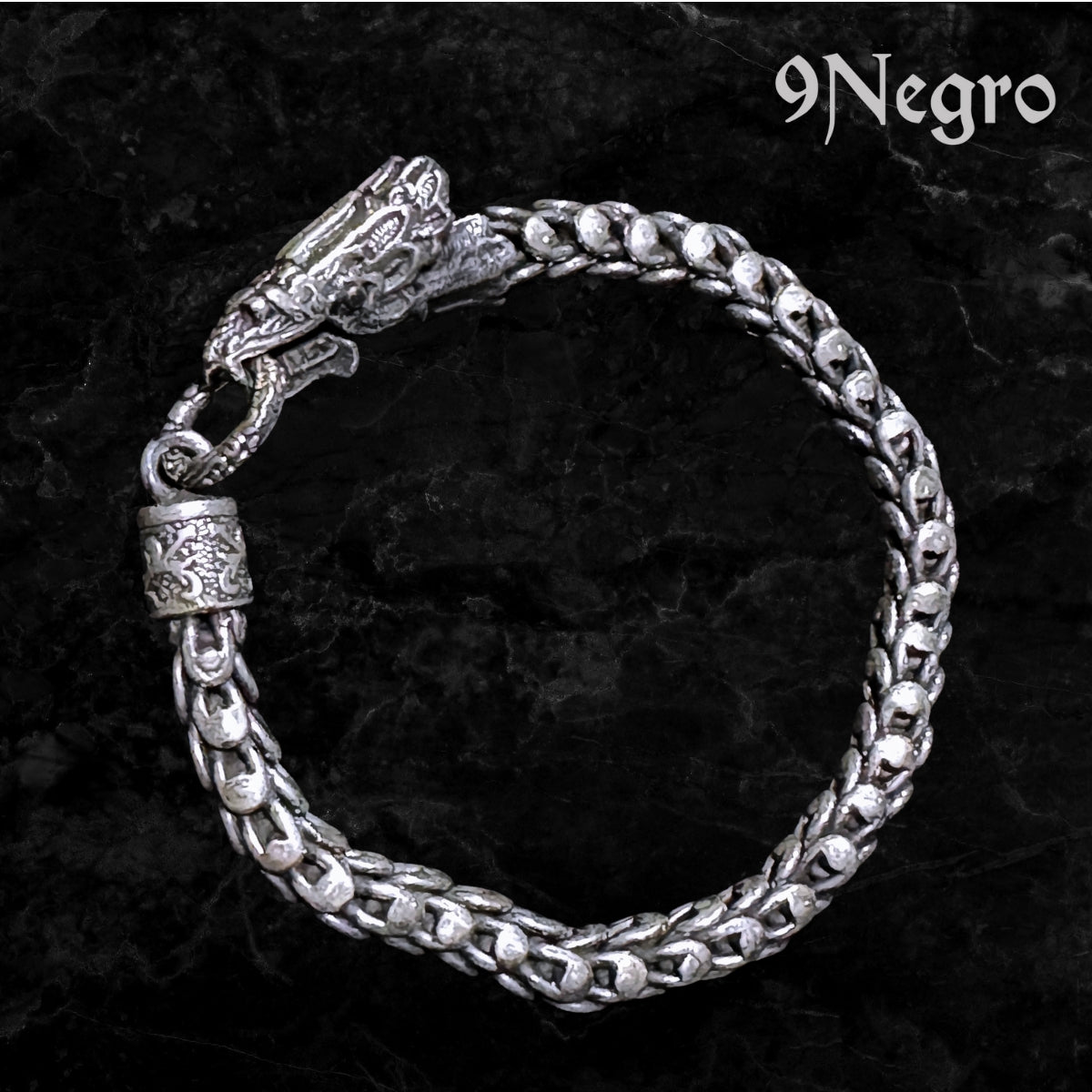 Pulsera Quetzalcóatl 91 – Plata .925 | 9 Negro