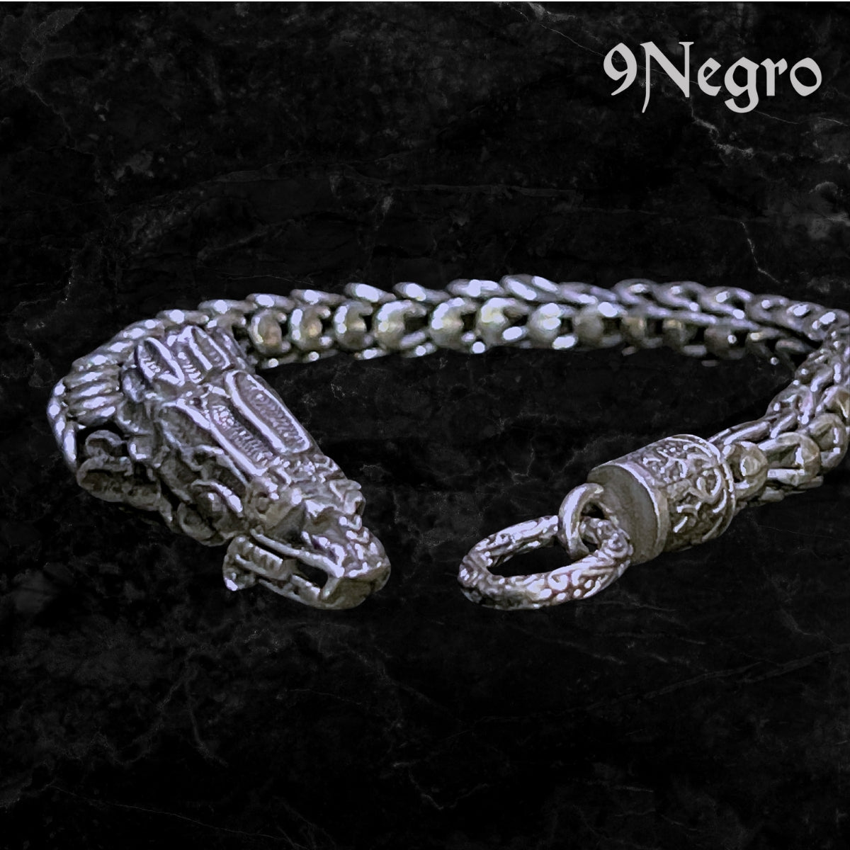 Pulsera Quetzalcóatl 91 – Plata .925 | 9 Negro