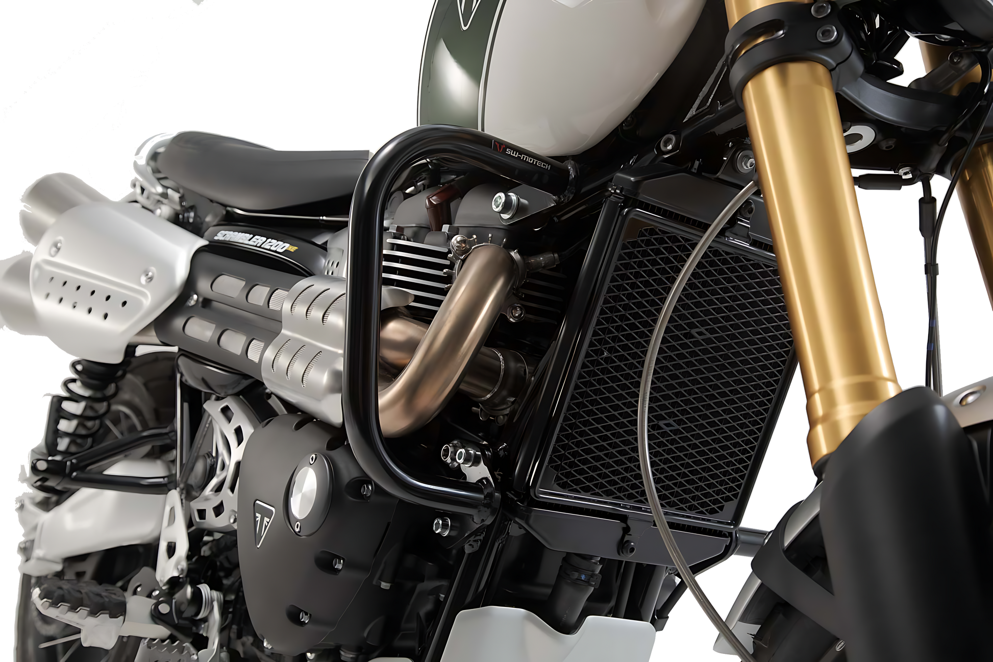 Protecciones laterales de motor Negro. Triumph Scrambler 1200 XC / XE