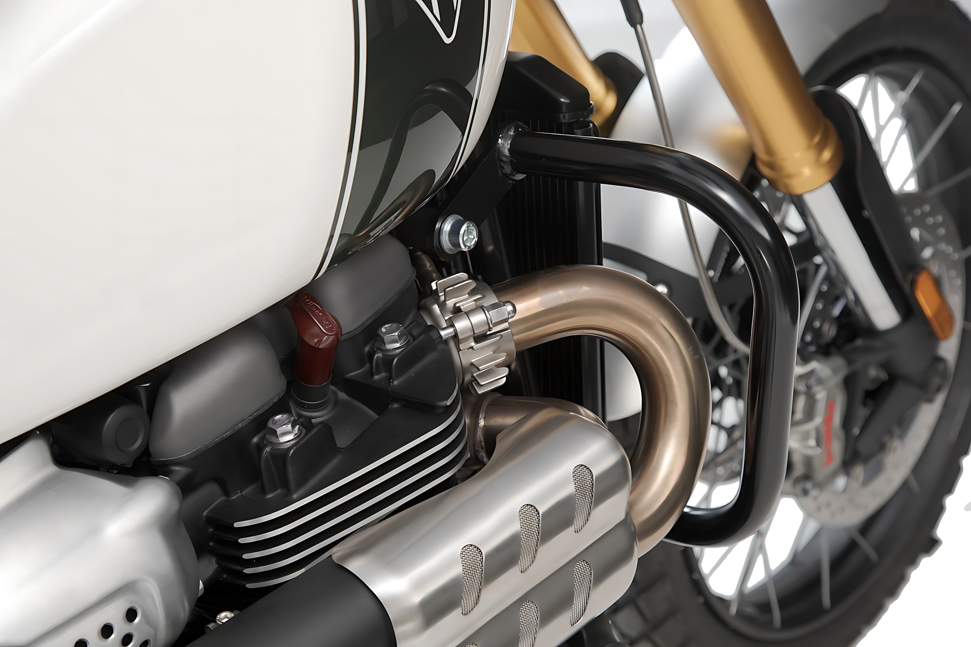 Protecciones laterales de motor Negro. Triumph Scrambler 1200 XC / XE