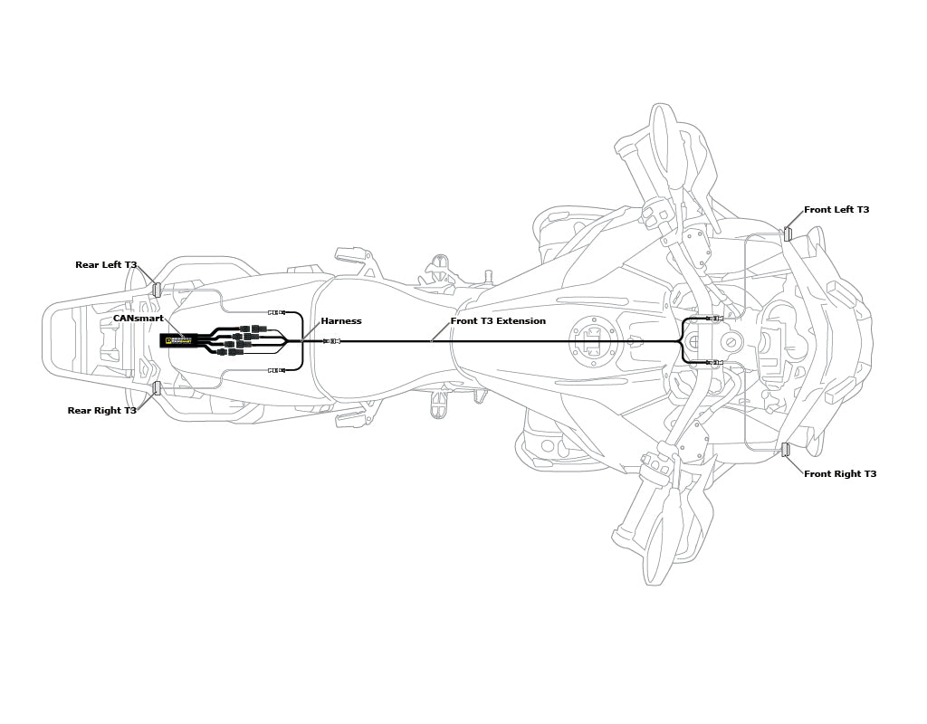 DENALI CANsmart Wiring Harness para Direccionales T3 Switchback de DENALI Electronics — vista 2