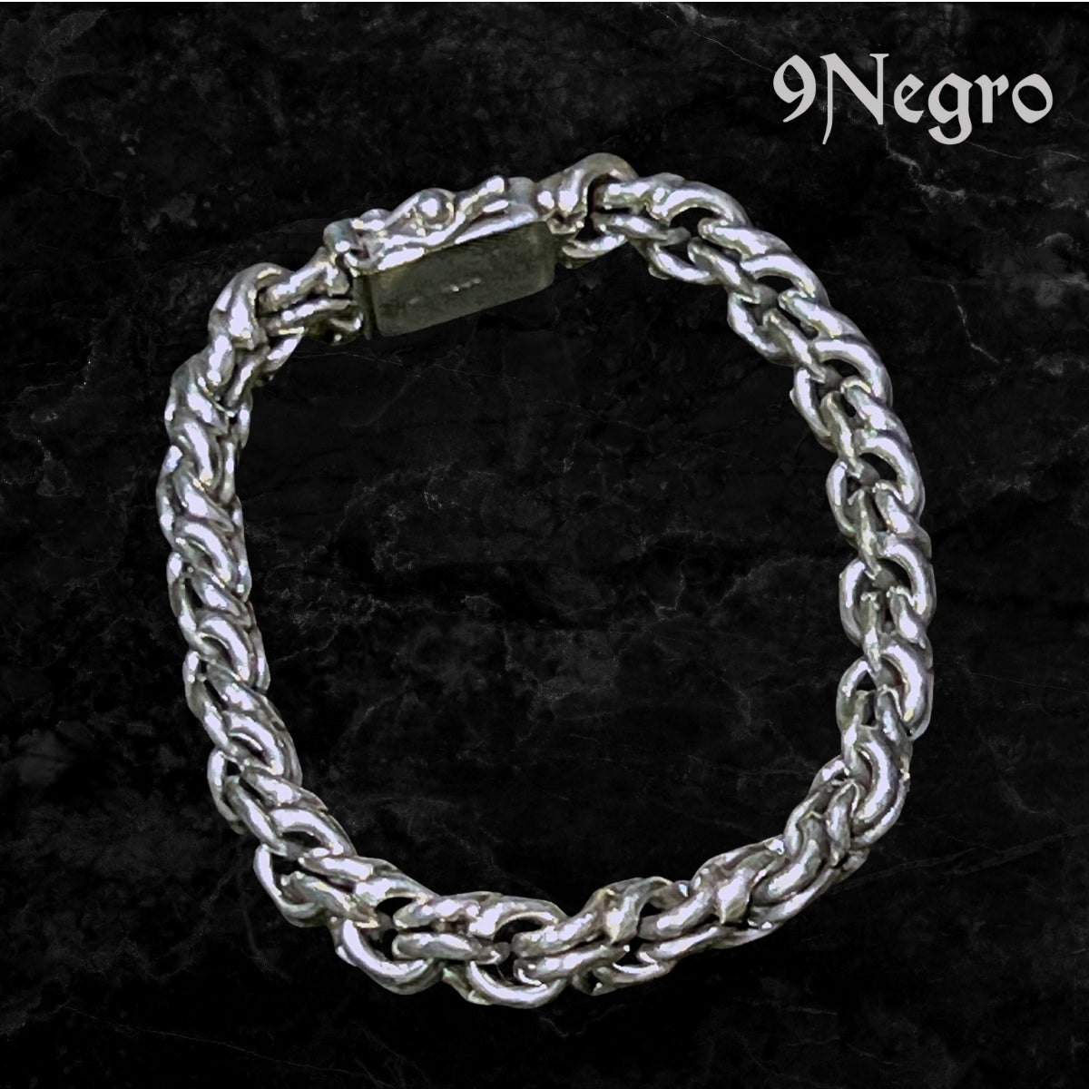Pulsera Trenzada 92 – Plata .925 | 9 Negro