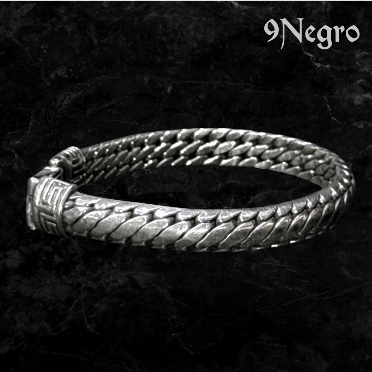 Pulsera Víbora 98 – Plata .925 | 9 Negro