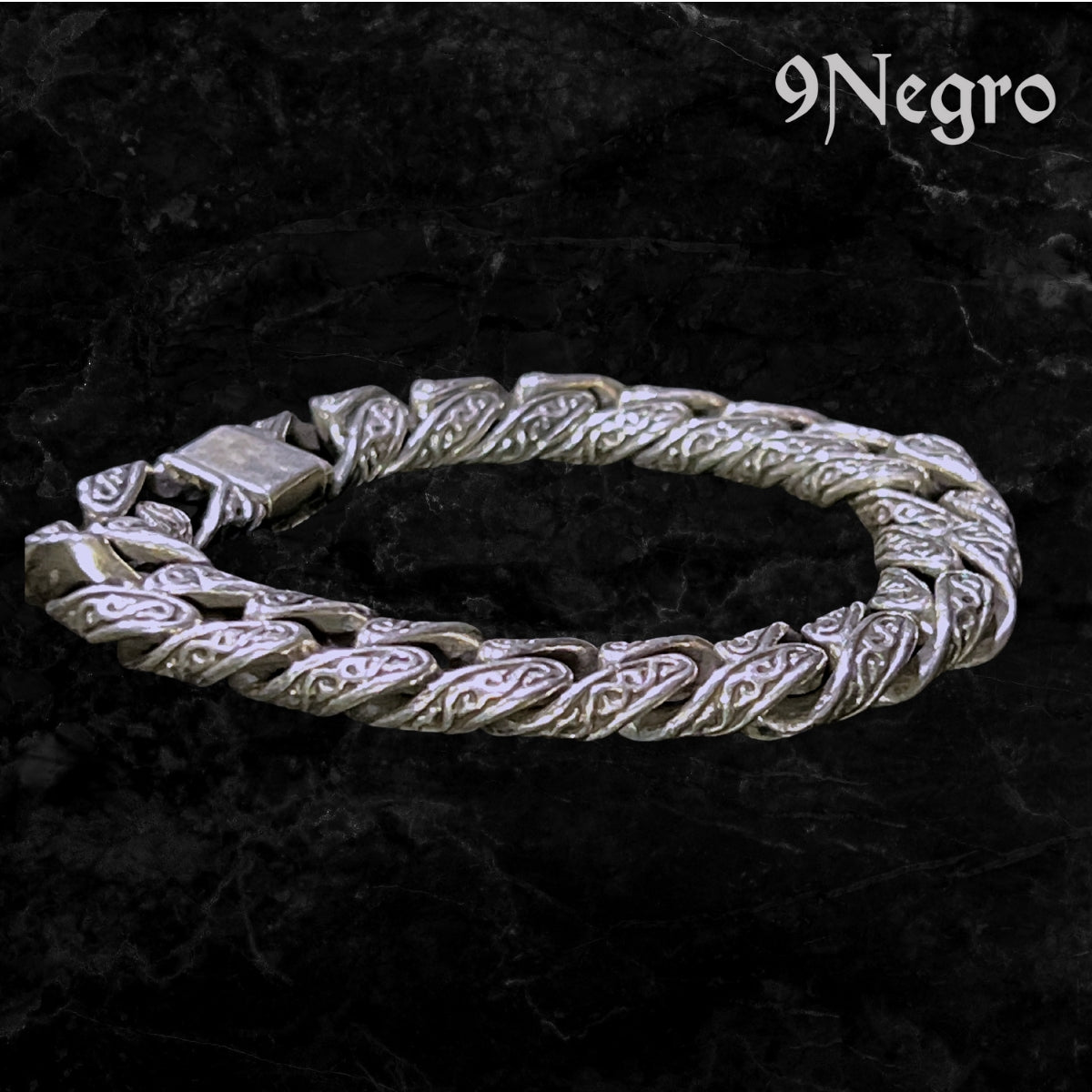 Pulsera Vikingo 96 – Plata .925 | 9 Negro