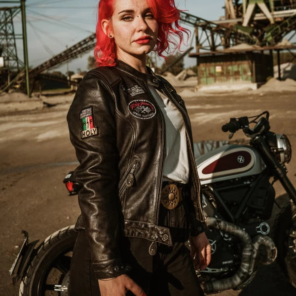HolyFreedom Woman Leather Black Jacket