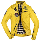 HolyFreedom Woman Leather Yellow Jacket
