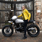 HolyFreedom Woman Leather Yellow Jacket